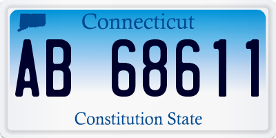 CT license plate AB68611