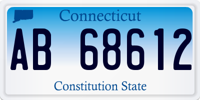 CT license plate AB68612