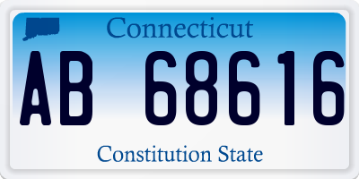 CT license plate AB68616