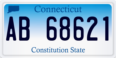 CT license plate AB68621