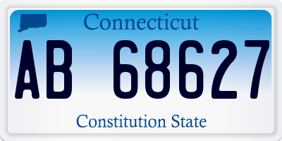 CT license plate AB68627