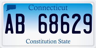 CT license plate AB68629