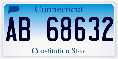 CT license plate AB68632