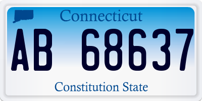 CT license plate AB68637