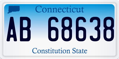 CT license plate AB68638