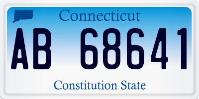 CT license plate AB68641
