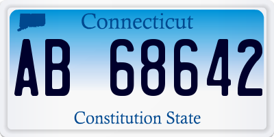 CT license plate AB68642