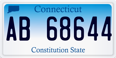 CT license plate AB68644