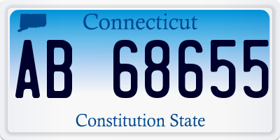 CT license plate AB68655