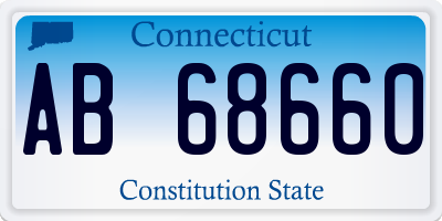 CT license plate AB68660
