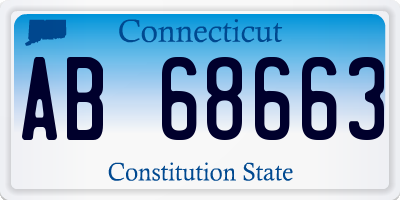 CT license plate AB68663