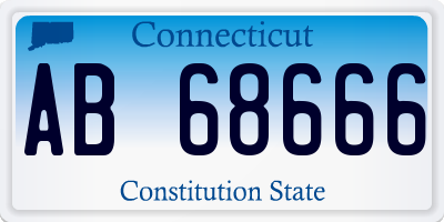 CT license plate AB68666