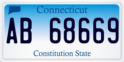CT license plate AB68669