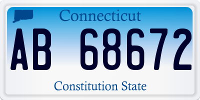 CT license plate AB68672