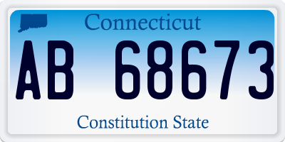 CT license plate AB68673