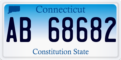 CT license plate AB68682