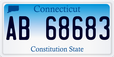 CT license plate AB68683