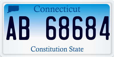CT license plate AB68684