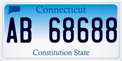 CT license plate AB68688