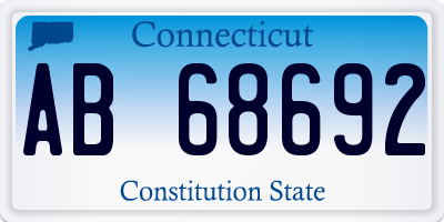 CT license plate AB68692