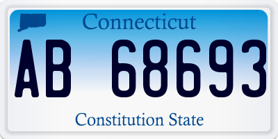 CT license plate AB68693
