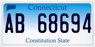CT license plate AB68694