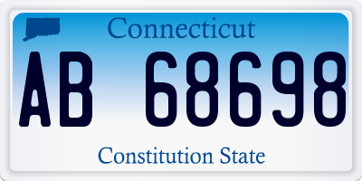 CT license plate AB68698