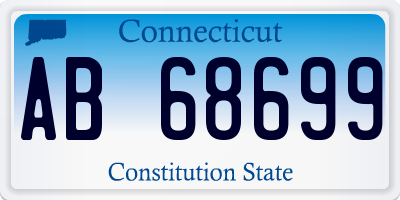 CT license plate AB68699