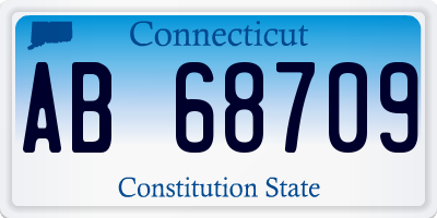 CT license plate AB68709