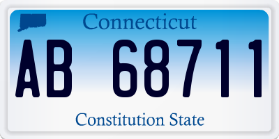 CT license plate AB68711