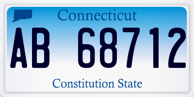 CT license plate AB68712