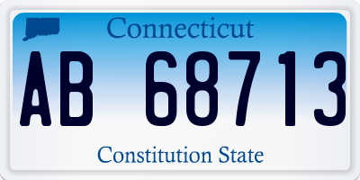 CT license plate AB68713
