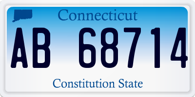 CT license plate AB68714