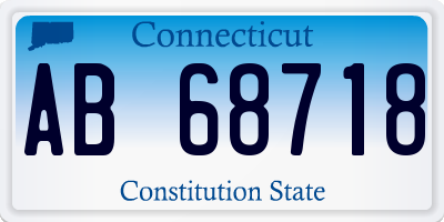 CT license plate AB68718