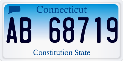 CT license plate AB68719