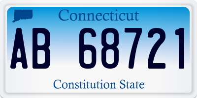 CT license plate AB68721