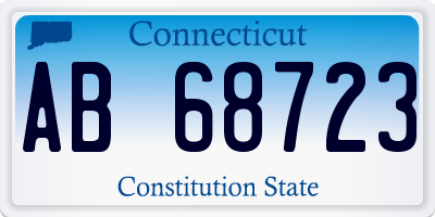 CT license plate AB68723