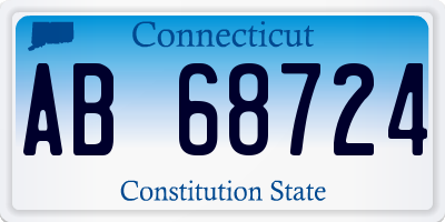 CT license plate AB68724