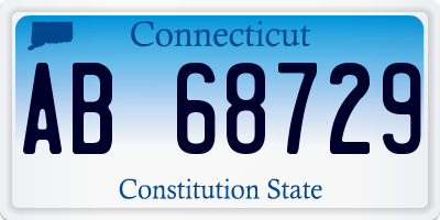 CT license plate AB68729