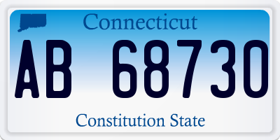 CT license plate AB68730