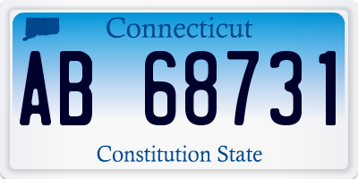 CT license plate AB68731