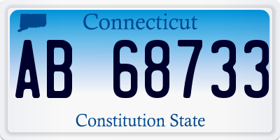 CT license plate AB68733
