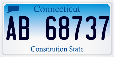 CT license plate AB68737