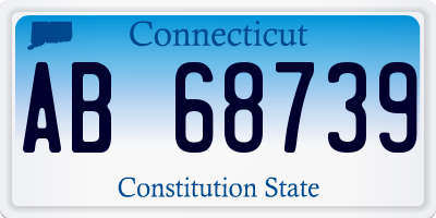 CT license plate AB68739