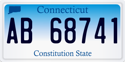 CT license plate AB68741