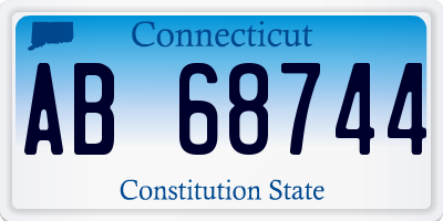 CT license plate AB68744
