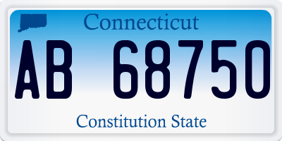 CT license plate AB68750