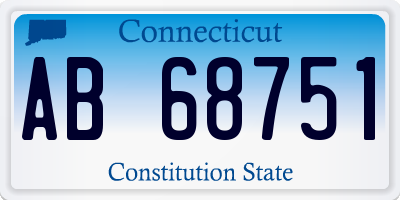 CT license plate AB68751