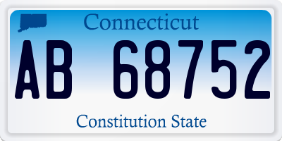 CT license plate AB68752