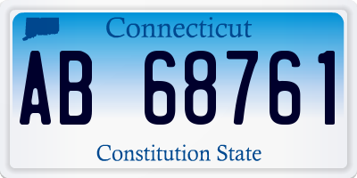 CT license plate AB68761